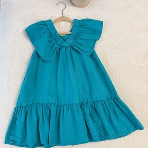 Zara linen Blue Kids Dress